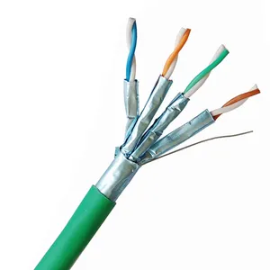 网络系统用FFTP CAT 7电缆100% 纯铜双屏蔽Cat7 SFTP局域网电缆通流测试