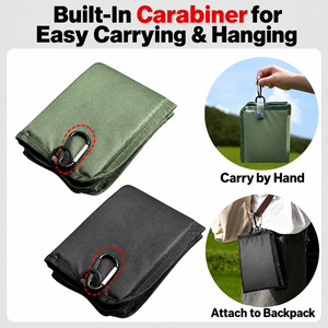 Portable Waterproof Foldable <b>Seat</b> Cushion Outdoor Camping Hiking Picnic Sitting <b>Pad</b> Lightweight <b>Foam</b> <b>Seat</b> Mat with Carabiner - Product Image 3