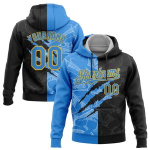 Sudadera con Capucha Personalizada para Hombre con Nombre, Número, Patrón de Grafiti, Sublimación, Poliéster, Informal, Deportiva, para Otoño - Product Image 6