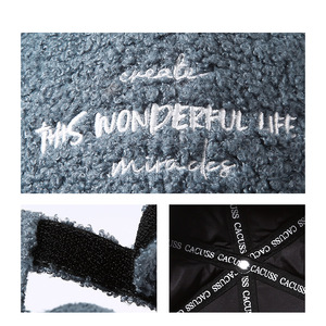 Wholesale Unisex Faux Sherpa Fabric Baseball <b>Caps</b> Sporty <b>Caps</b> with Embroidery for Autumn and Winter No reviews yet - Product Image 5