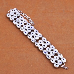 Pulsera de Piedras Preciosas de Lapislázuli y Piedra Lunar Arcoíris, Plata de Ley 925, Joyería Bohemia Hecha a Mano, Pulsera para Mujer, Venta al por Mayor - Product Image 4