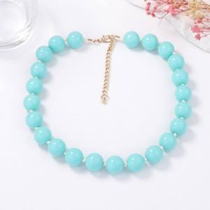 Collier de perles irrégulières en résine faites à la main, multicolores, bijoux de mode, artisanat moulé, pour femmes et filles - Meilleures ventes - Product Image 5