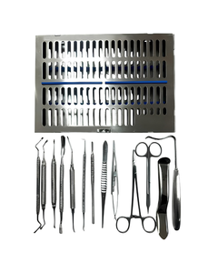Kit Quirúrgico para Implantes Dentales Surtechs No. 4 con Caja, Juego de Instrumentos Manuales de Acero Inoxidable, Clase II - Product Image 1
