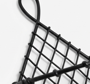 Modern Metal <b>Wire</b> <b>Hanging</b> Storage <b>Baskets</b> Geometric Design Multi-Purpose Neatening Organizers Black Color - Product Image 2