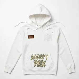 Sweat à capuche blanc industriel avec poche kangourou Falcon en molleton de coton 2026 - Product Image 5