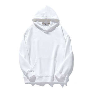 เสื้อฮู้ดดี้ผู้ชายแบบสวมหัว ผ้าฝ้าย 100% ทรงโอเวอร์ไซส์ สีชมพู ปักลาย เสื้อฮู้ดดี้ผ้าเทอร์รี่เนื้อหนา - Product Image 2