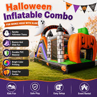 Structure gonflable commerciale à thème animalier en PVC durable avec toboggan aquatique pour événements extérieurs, fêtes d'enfants et location