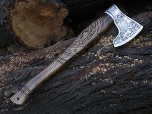 Hacha Tradicional Hecha a Mano de Acero al Carbono con Mango de Madera de Fresno, Hacha de Supervivencia para Camping, Herramienta para Exteriores, Fabricante OEM ODM - Product Image 6