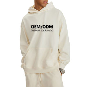 Fabricantes de sudaderas con capucha unisex personalizadas de algodón 100% grueso para marcas de ropa |   Suéter de Invierno con Hombros Caídos |   Color Sólido - Product Image 4