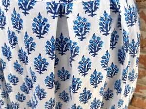 Bloque de mano impreso 100% algodón vestido indio Casual túnicas y vestido largo con decoración bordada" - Product Image 4