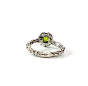 Anillo de Plata de Ley 925 Antideslustre, Minimalista, Moderno, con Piedra Preciosa de Peridoto, Estilo de Diseñador, Joyería para Ocasiones Especiales - Product Image 4