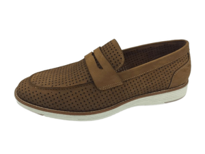 Mocasines de Gamuza Marrón para Hombre, Sin Cordones, Punta Redonda, Transpirables, con Entresuela de EVA y Suela de Goma, para Todas las Temporadas, Zapatos Casuales - Product Image 3