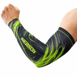 Manguitos de Ciclismo Webson con Estampado de Llamas, Protección Anti-UV, Transpirables, de Secado Rápido, Color Degradado, Unisex, para Deportes al Aire Libre - Product Image 5