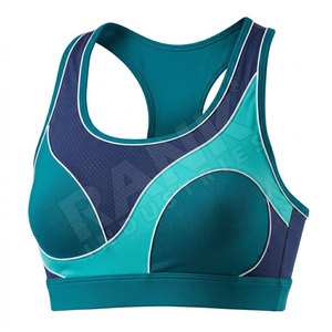 Soutien-gorge de sport pour femme, tendance, à maintien élevé, sans couture, en Spandex/Nylon, bretelles réglables, logo avant, fabriqué au Pakistan, pour le yoga et le fitness - Product Image 2