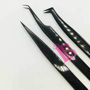 Hand Testing Eyelash Tweezers Customize Black Plasma Color Stainless Steel Sustainable Tweezers Hot Sale Eyelash Tools - Product Image 6