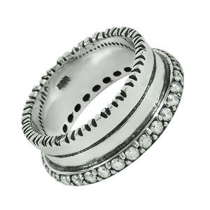 <b>925</b> Sterling <b>Silver</b> Minimalist Designer Band Blank Setting Finding Cubic Zirconia Plain <b>Ring</b> Jewelry Fine Boho Jewelry For Women - Product Image 2