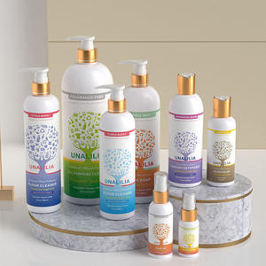 Shampoo Conditioner Packaging Silk Screen Printed Unalilia Custom White HDPE <b>Bottles</b> Label-<b>Empty</b> <b>Plastic</b> Cosmo Pump Sprayer - Product Image 3