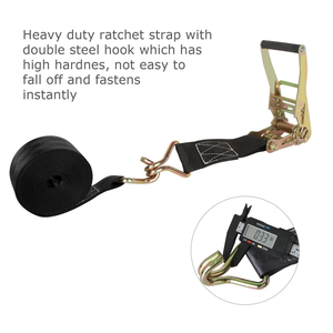 Correa de Amarre con Trinquete y Mango de Plástico de <span class=keywords><strong>2</strong></span> Pulgadas, Ganchos en J, Capacidad de 2000 kg para Camiones, Transporte Fácil, Bucle Suave - Product Image 5