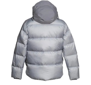 Veste d'hiver pour homme, personnalisée, courte, à capuche, en duvet, avec tissu imperméable et coupe-vent mélangé - Product Image 2
