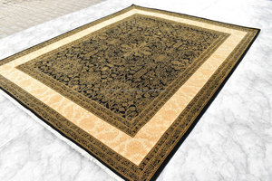 พรมไหมพรมขนแกะสีดำสีทองตกแต่งผนังห้องรับแขกห้องโถงวิลล่า - Product Image 4