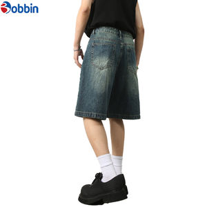 Pantalones Cortos de Mezclilla para Hombre, con Cierre y Botones, Estilo Retro, Holgados, de Media Pierna, para Exteriores, Moda Casual - Product Image 6