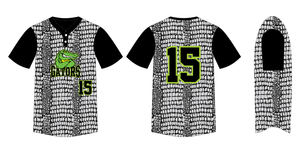 เสื้อเบสบอลแบบซับลิเมชั่นสั่งทำได้ ขายส่ง ชุดทีมย้อนยุค กระดุมสองเม็ด ทรงจระเข้ ผ้าตาข่าย ระบายอากาศ แห้งเร็ว 100% - Product Image 2