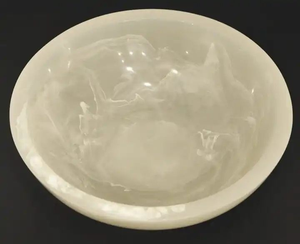 Bol décoratif en résine de haute qualité fait à la main, thème nautique et amour, bol de service et centre de table - Product Image 3