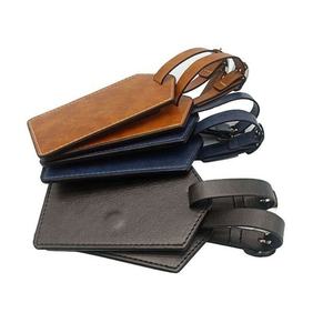 Produits phares : Étiquettes de bagages de voyage rondes en cuir véritable, de haute qualité, personnalisables avec logo, élégantes et durables - Product Image 4