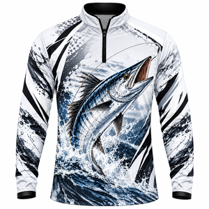 Camiseta de Pesca Personalizada de Manga Larga, Ropa Deportiva con Protección UV, Camiseta de Pesca de Alto Rendimiento para Pesca al Aire Libre y Deportes Acuáticos - Product Image 1