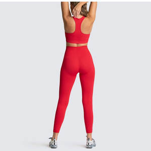 Ensemble de yoga pour femmes OEM, haute élasticité, extensible dans quatre directions, vêtements de sport, ensemble skinny 2 pièces pour le printemps - Product Image 6