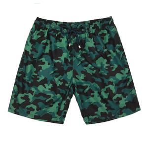 Elastic Waistband Breathable UV Protection Swim Bermuda Shorts <b>Men's</b> Quick Dry Custom Solid 100% Polyester Swim <b>Trunks</b> For <b>Men</b> - Product Image 1