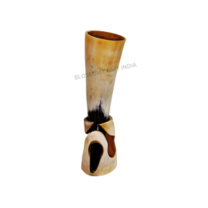 Soporte de cuerno para beber de búfalo Natural hecho a mano, respetuoso con el medio ambiente, diseño elegante de animales, tazas decorativas de Navidad vikingas de buey pulido - Product Image 1
