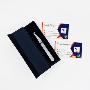 Pince à épiler professionnelle japonaise en acier inoxydable de précision à pointe lisse de 10 mm avec logo personnalisé, durable, pour extensions de cils - Product Image 2