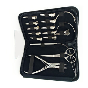 Kit d'extensions capillaires professionnelles de haute qualité et durables de type C, avec micro-anneaux en acier inoxydable, applicateur, pinces et outils de sectionnement - Product Image 4