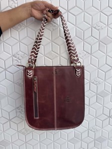 2026 New Designer Hand Tooled Leather Hand Printed With Saddle Blanket Tote <b>Bag</b> Hot Sale Brown Colour Women's Daily Use Handbag - Product Image 3