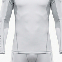 Ensemble de compression tactique unisexe haut de gamme pour la gym – Tenue de performance USA Europe MALUZA – Survêtement en Spandex/Polyester anti-plis