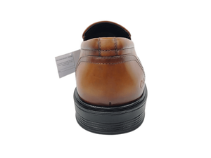 Mocasines de Cuero Genuino Color Marrón Tabaco, Punta Redonda, Sin Cordones, Suela de Goma Acolchada, Color Sólido, Para Todas las Temporadas - Product Image 2