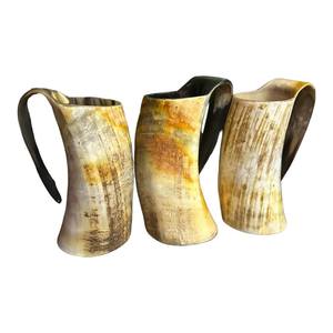 Corne à boire en buffle durable et longue durée, style Viking, type Tankard, pour café, hydromel, ou comme tasse médiévale avec poignée - Product Image 4