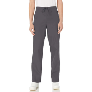 Conjunto de Uniforme Médico Unisex, Camiseta con Cuello en V y Pantalones, Color Gris, Tela de Algodón y Poliéster, SALAMONS WEARS DA-68, Detección de Agujas - Product Image 3