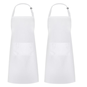Delantal Personalizable con Logotipo, Clásico, Blanco con Rayas Negras, para Camareros de Cafetería, Cocineros, Hogares - Delantal de Algodón a Cuadros - Product Image 5