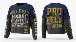 Camiseta de Manga Corta con Paneles Acanalados de Alta Calidad, Diseño Gráfico Personalizado, Estilo Urbano Informal, Cómoda, de Felpa, para Hombre - Product Image 4