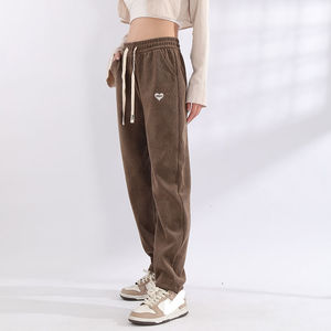 Pantalon de jogging décontracté pour femme, taille haute élastique, coupe ample, coupe-vent, respirant, écologique, 360 GSM, idéal pour l'entraînement et les activités sportives - Product Image 1