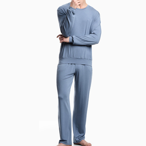 <b>Mens</b> Satin Pajama Set Smooth Lightweight Sleepwear Long Sleeve Button Shirt Matching <b>Pants</b> Relaxed Fit Home Wear Night Suit - Product Image 3