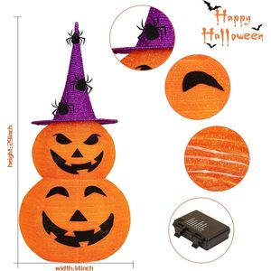 Halloween 3FT decorazioni di zucca pieghevoli 8 modalità illuminate Jack O Lantern zucche per giardino interno esterno luce di casa - Product Image 3