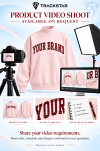 เสื้อสเวตเชิ้ตคอเต่าโอเวอร์ไซส์สำหรับผู้หญิง แต่งลายปักขอบโลโก้แบบเรียบ มี 32 สี ไซส์ XS-3XL - Product Image 4