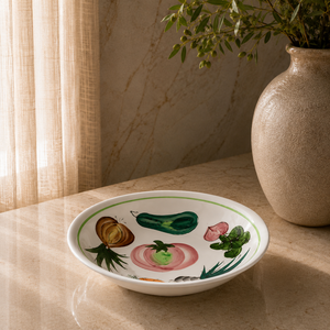 Premium Ceramic Serving Bowl with Minimalist Stripe Detailing Deep Wide Design for Contemporary Dining Presentation - Product Image 6