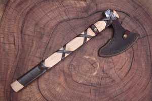 Hacha Táctica Tomahawk de Acero Inoxidable Hecha a Mano por BA Enterprises, 18 Pulgadas, Mango de Madera de Palisandro, Hacha Vikinga Personalizada para Campismo al Aire Libre - Product Image 5