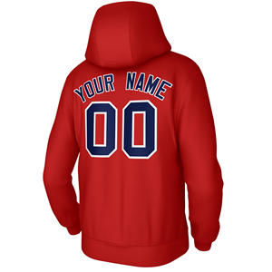 Custom Name and Number Waterproof Bomber <b>Jacket</b> Pullover Sweatshirt Red <b>Long</b> Sleeve for Women Autumn Casual Wear - Product Image 1