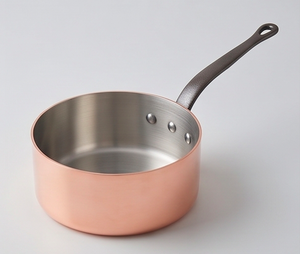 Copper Sauce <b>Pan</b> With Lid Modern Design Heat Resistant For Gas <b>And</b> Induction Cooker Use Stainless Steel Handle - Product Image 3