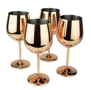 Wholesale Gold Stainless Steel Champagne Flutes Shatterproof Metal <b>Wine</b> <b>Goblet</b> Wedding Toasting Glasses Party Barware - Product Image 6